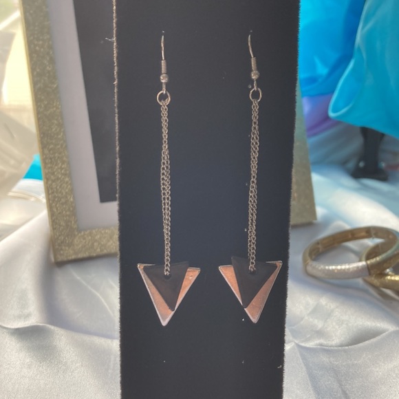 Triangle Drop Earrings - Picture 6 of 11